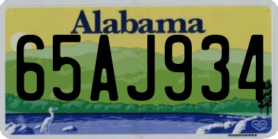 AL license plate 65AJ934
