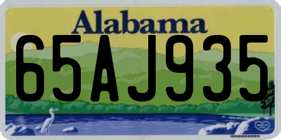 AL license plate 65AJ935