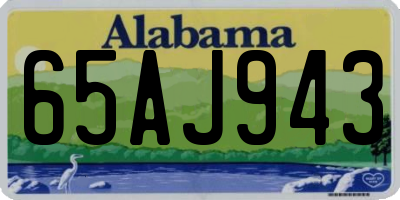 AL license plate 65AJ943