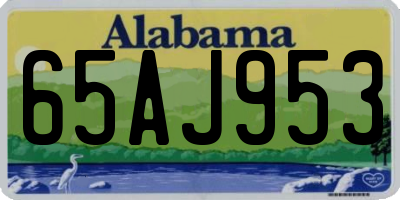AL license plate 65AJ953