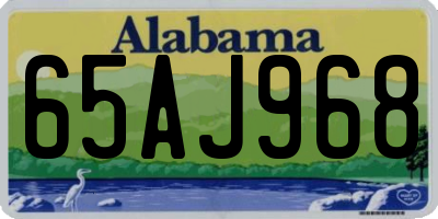 AL license plate 65AJ968