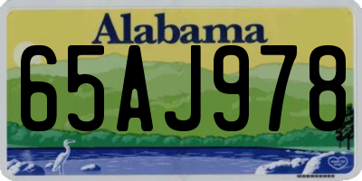 AL license plate 65AJ978