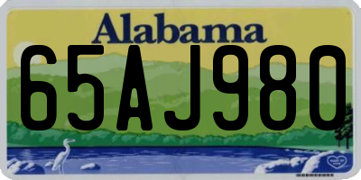 AL license plate 65AJ980