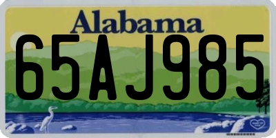 AL license plate 65AJ985