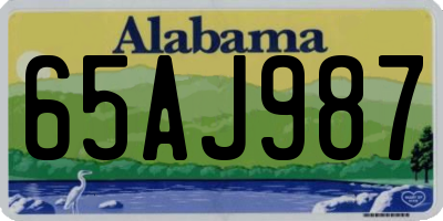 AL license plate 65AJ987