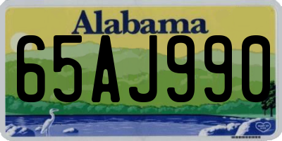 AL license plate 65AJ990