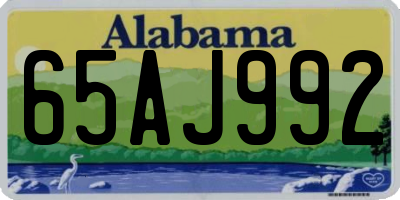 AL license plate 65AJ992