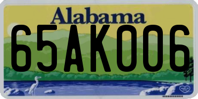 AL license plate 65AK006