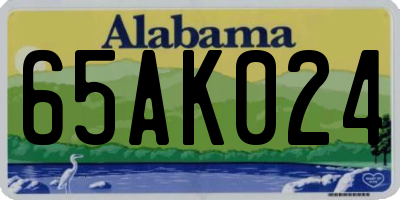AL license plate 65AK024