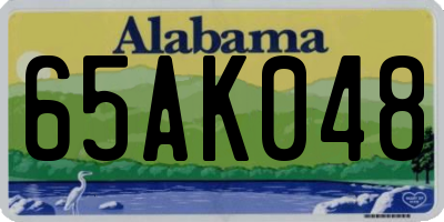 AL license plate 65AK048