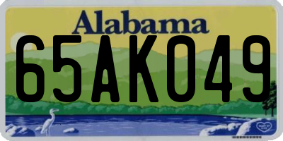AL license plate 65AK049
