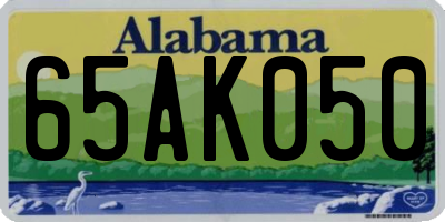 AL license plate 65AK050