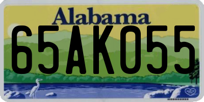 AL license plate 65AK055