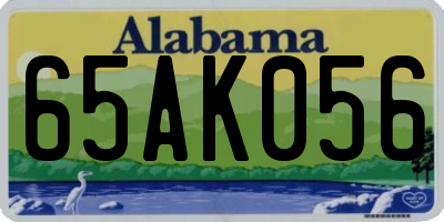 AL license plate 65AK056