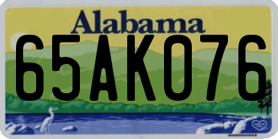 AL license plate 65AK076