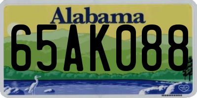 AL license plate 65AK088