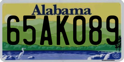 AL license plate 65AK089