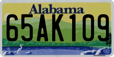 AL license plate 65AK109