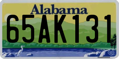 AL license plate 65AK131