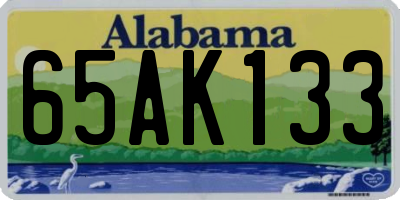 AL license plate 65AK133