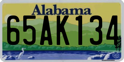 AL license plate 65AK134
