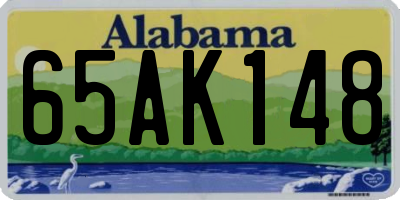 AL license plate 65AK148