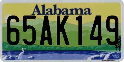 AL license plate 65AK149