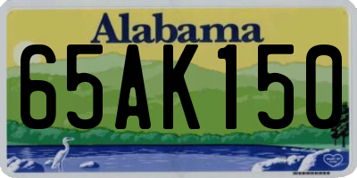 AL license plate 65AK150