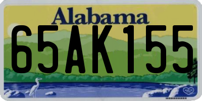AL license plate 65AK155