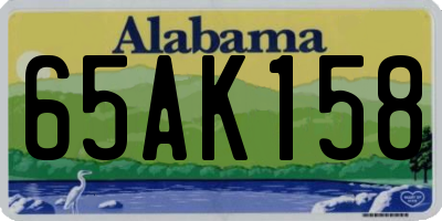 AL license plate 65AK158