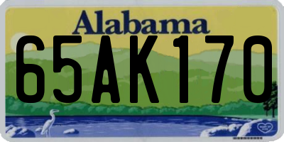 AL license plate 65AK170
