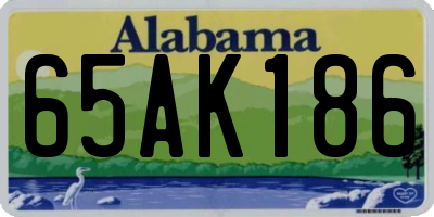 AL license plate 65AK186