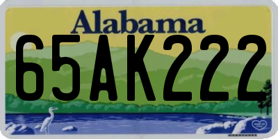 AL license plate 65AK222