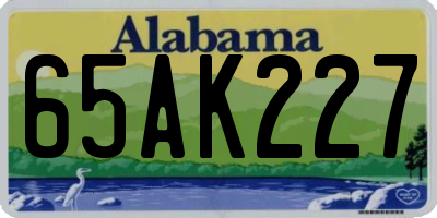 AL license plate 65AK227