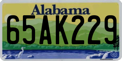 AL license plate 65AK229