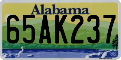 AL license plate 65AK237