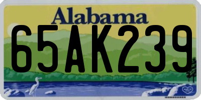 AL license plate 65AK239