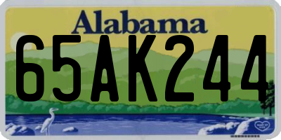 AL license plate 65AK244