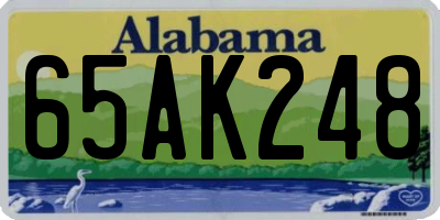 AL license plate 65AK248