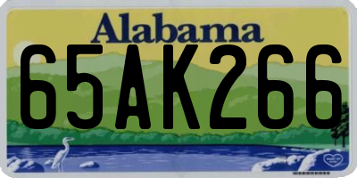 AL license plate 65AK266