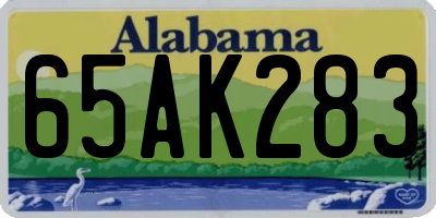 AL license plate 65AK283