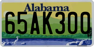 AL license plate 65AK300