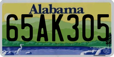 AL license plate 65AK305