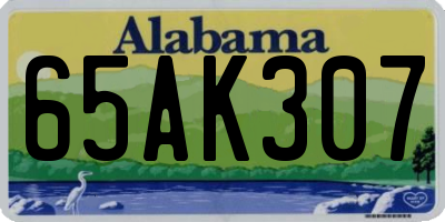 AL license plate 65AK307
