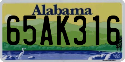 AL license plate 65AK316