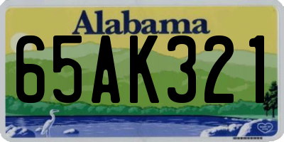 AL license plate 65AK321