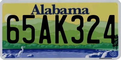 AL license plate 65AK324