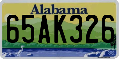 AL license plate 65AK326