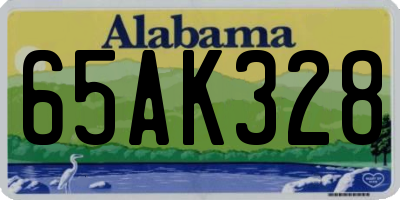 AL license plate 65AK328