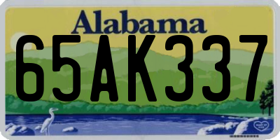 AL license plate 65AK337